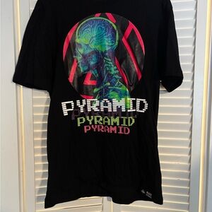 Black Pyramid Neon Skull Graphic Tee